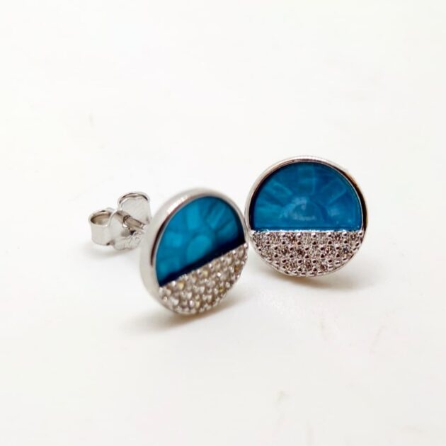 Halo Shine Circles Silver Earrings - Image 3