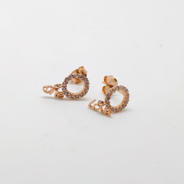 Golden Halo Circles Silver Earrings - Image 3