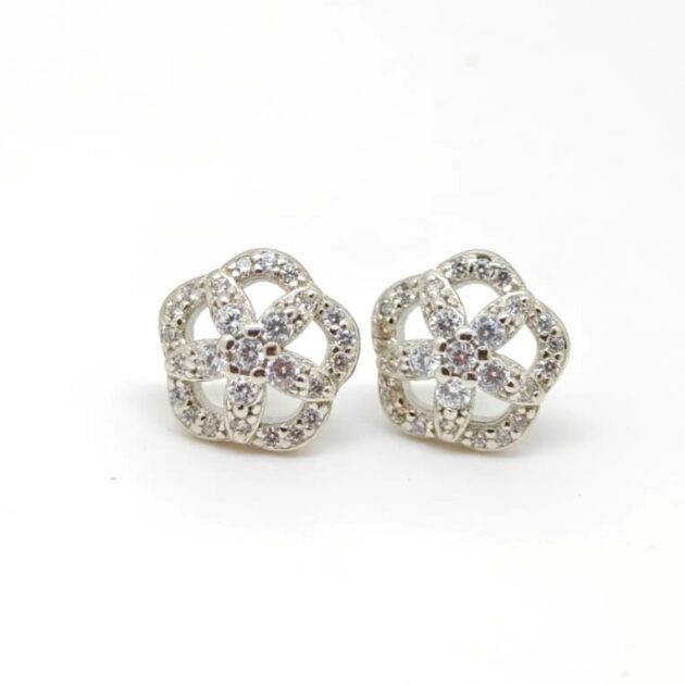 Solara Open Circles Silver Earrings