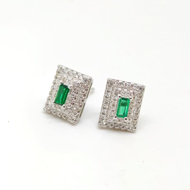 Aurora Diamond Climbers Silver Earrings - Image 3