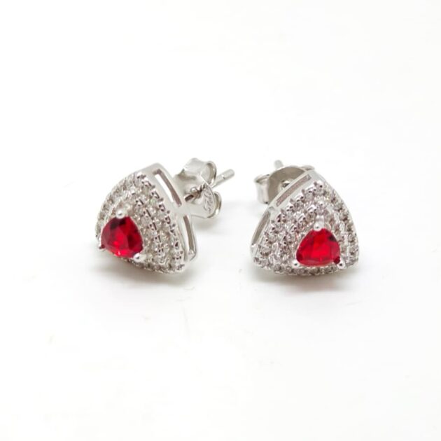 Stellar Halo Diamonds Silver Earrings - Image 2