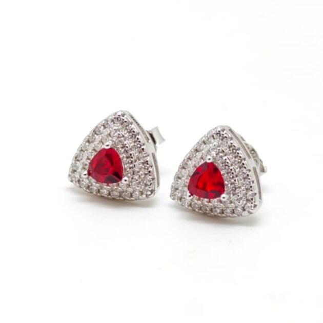 Stellar Halo Diamonds Silver Earrings