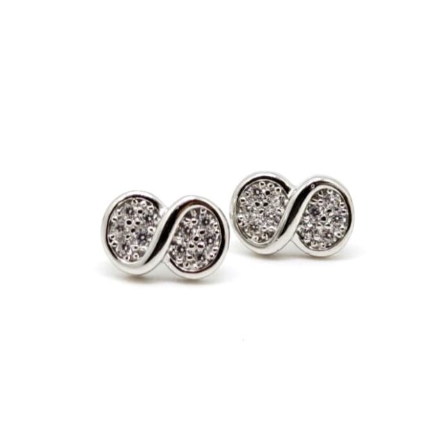Infinity Loop Circles Silver Earrings