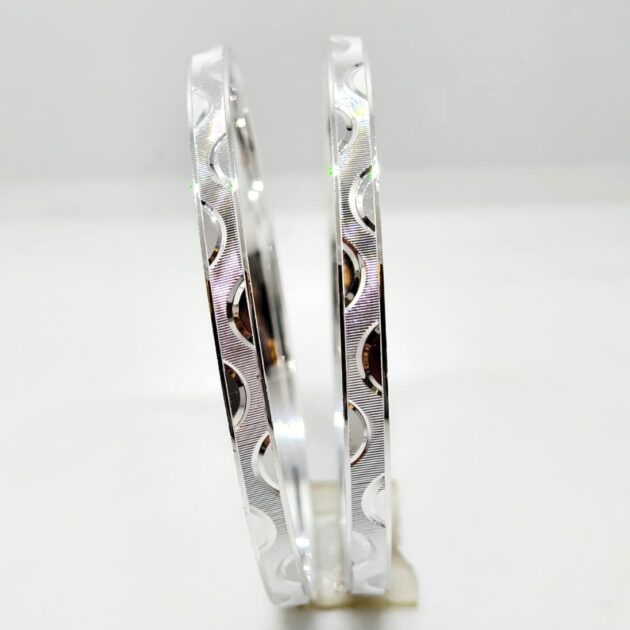 Stacking Set of 4 Silver Bangles