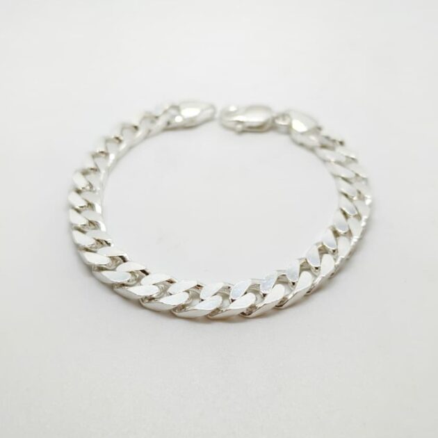 Classic Curb Chain Silver Bracelet