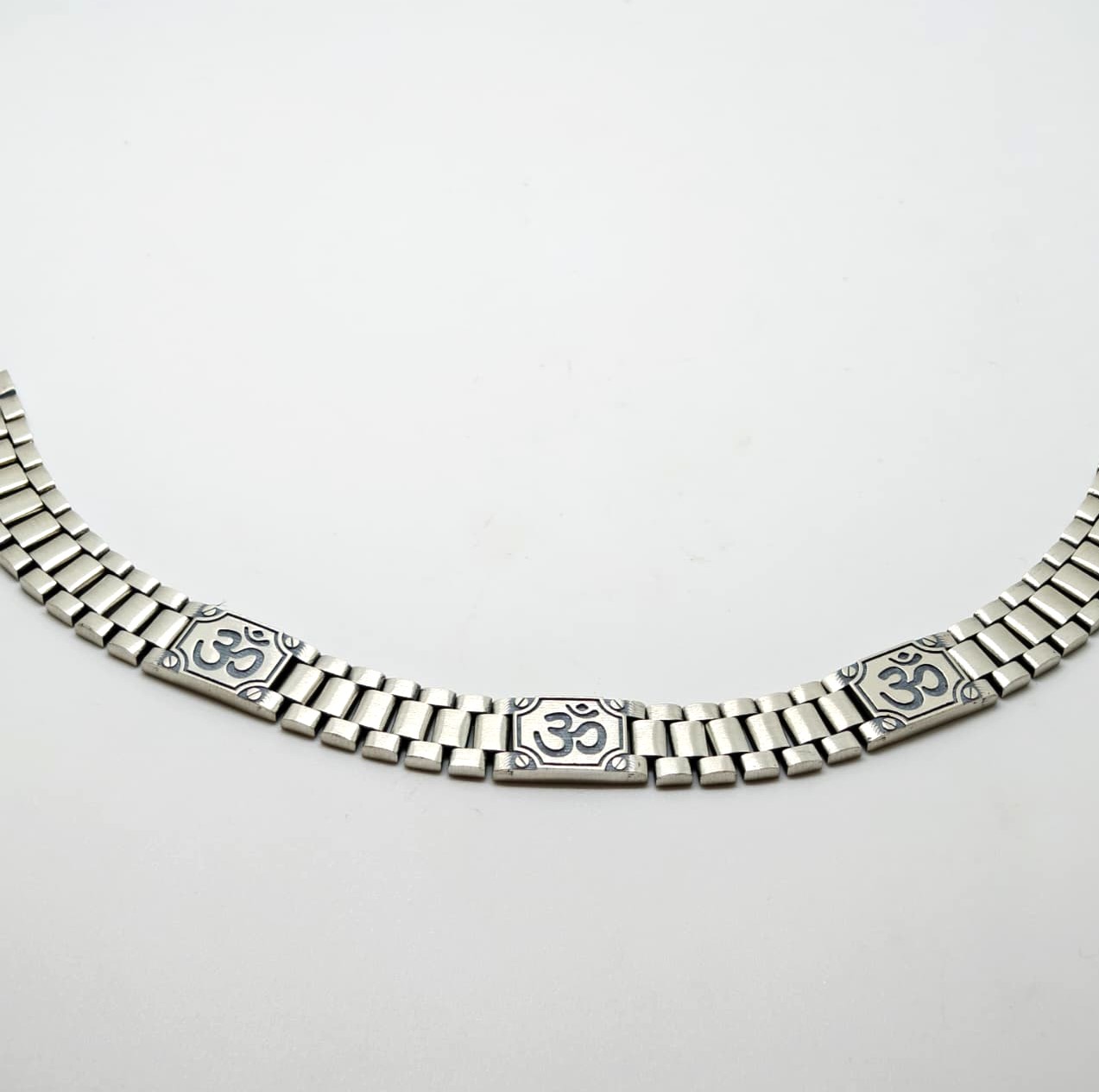 Divine Om Silver Bracelet - Image 3