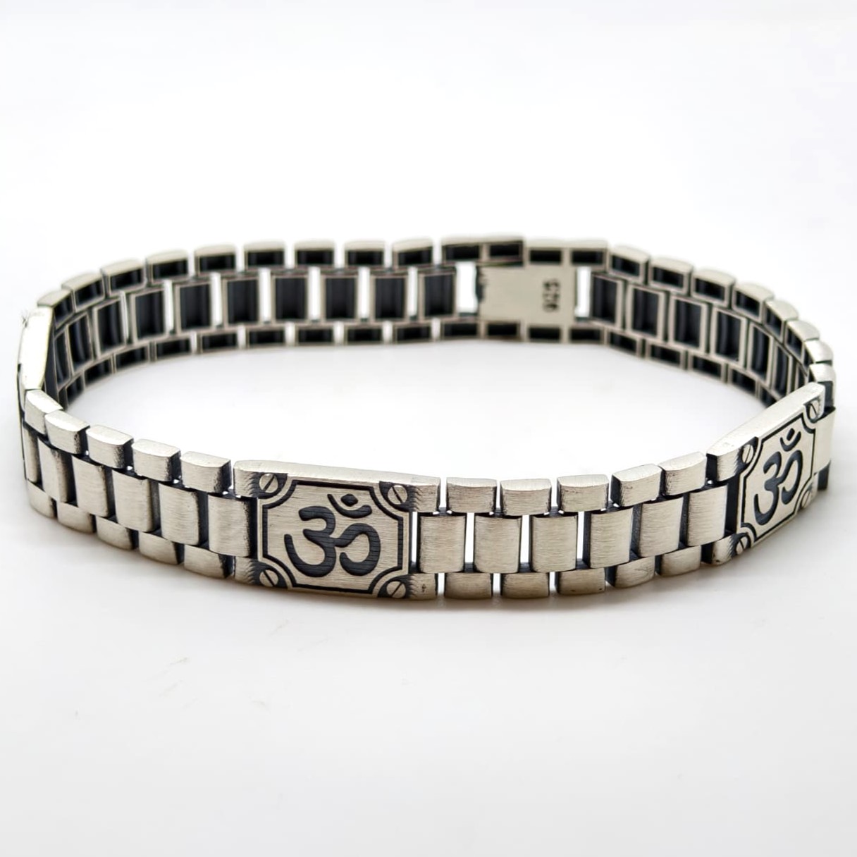 Divine Om Silver Bracelet