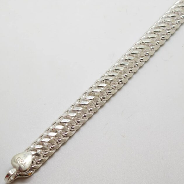 Gentleman’s Plain Silver Bracelet - Image 3