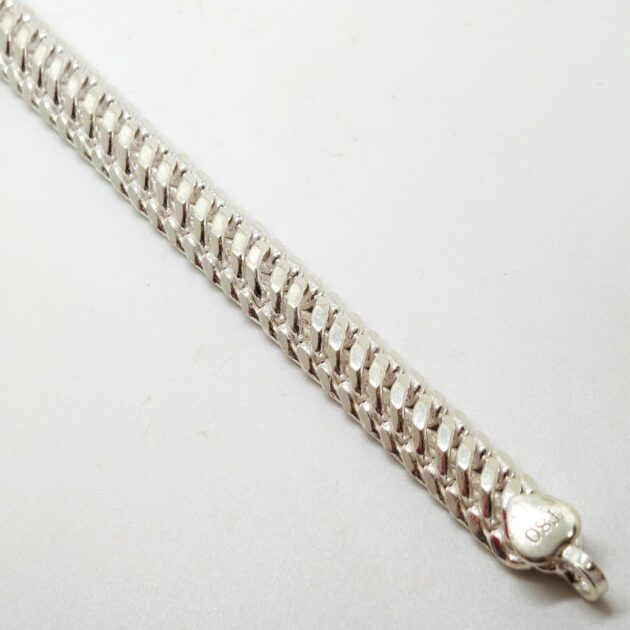 Gentleman’s Plain Silver Bracelet - Image 2