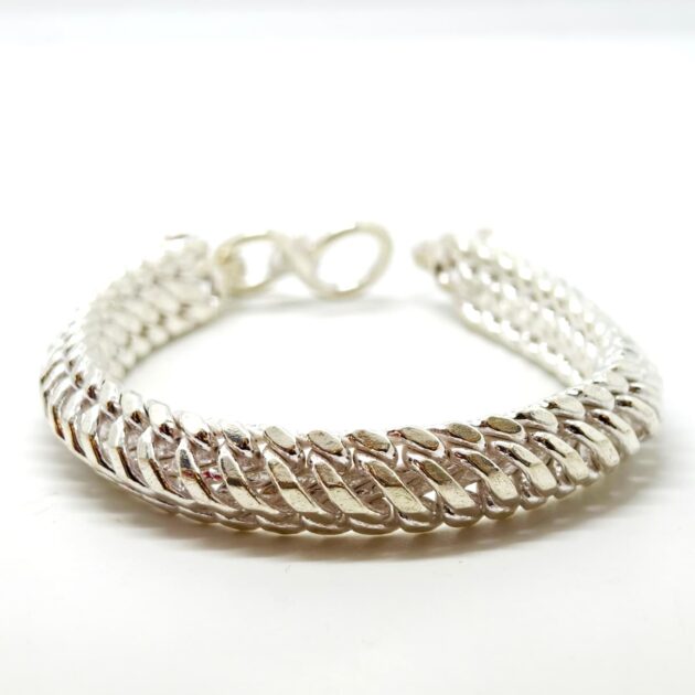 Gentleman’s Plain Silver Bracelet