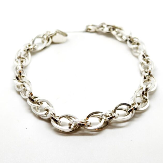 Silver Figaro Chain Bracelet