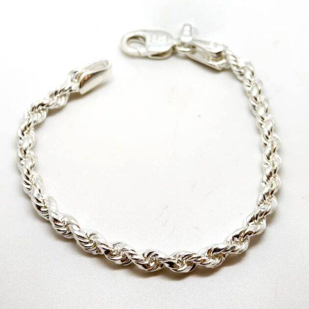 Minimal Rope Silver Bracelet