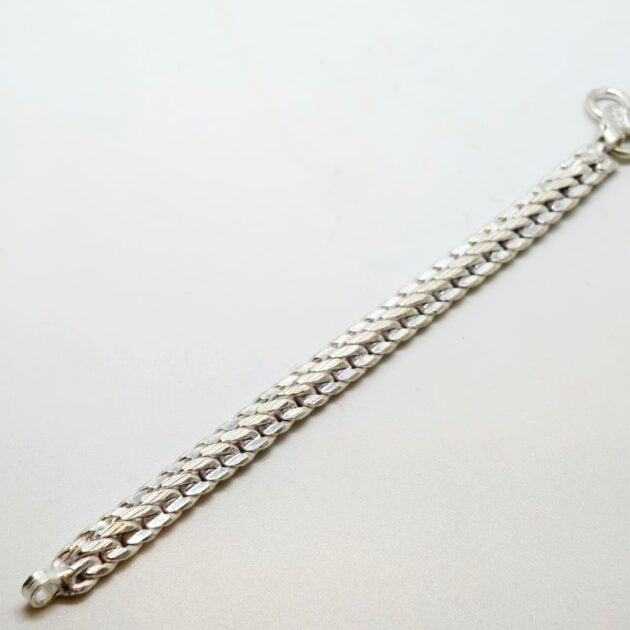 Solid Chain Silver Bracelet - Image 2