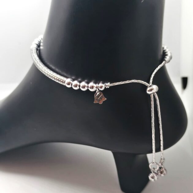 Graceful Flutter Sterling Silver Butterfly Anklet - Image 2
