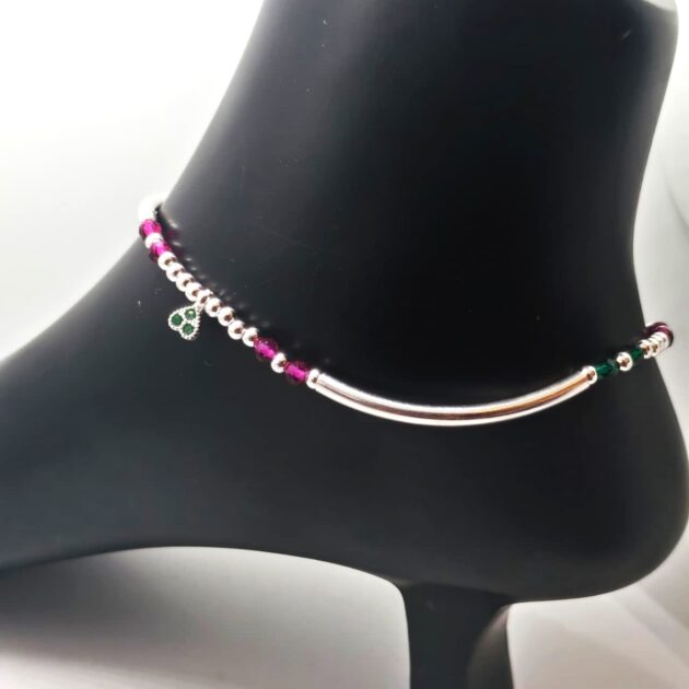Minimalist Bar Sterling Silver Anklet - Image 3