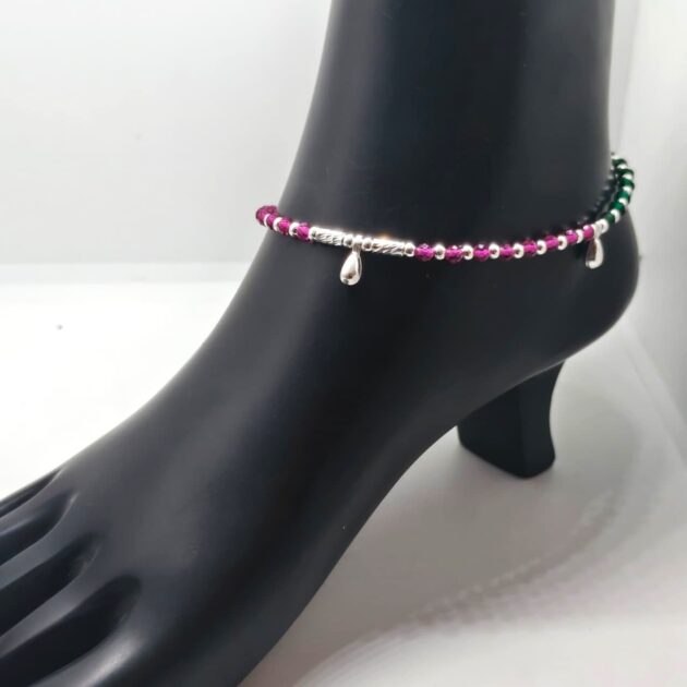 Vintage Filigree Sterling Silver Anklet - Image 3