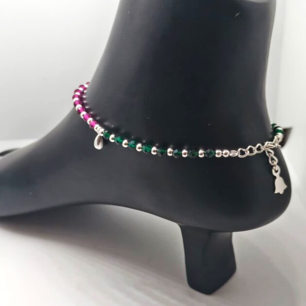 Vintage Filigree Sterling Silver Anklet - Image 2