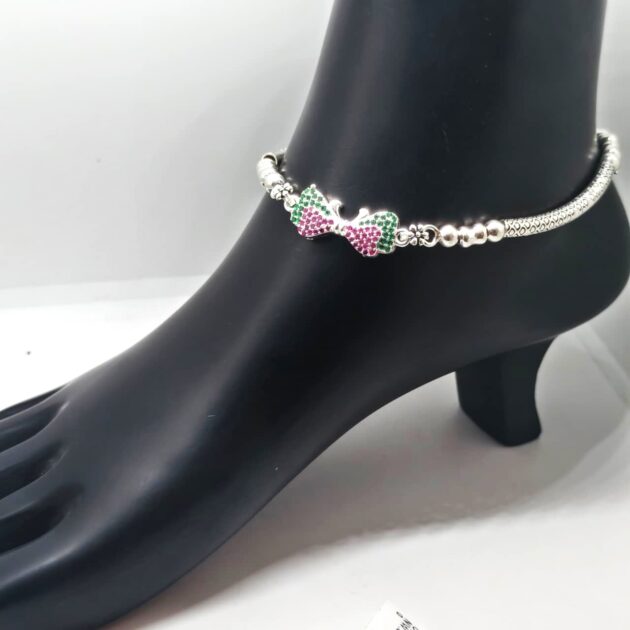 Eternal Wings Sterling Silver Butterfly Anklet - Image 2