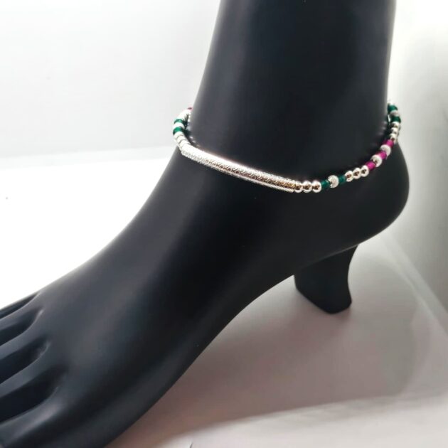 Radiant Heart Sterling Silver Anklet - Image 3