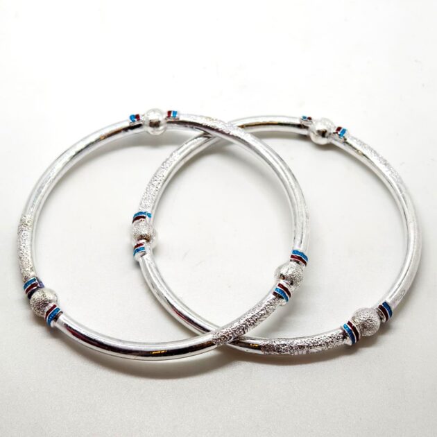 Twisted Design Sterling Silver Bangle - Image 3