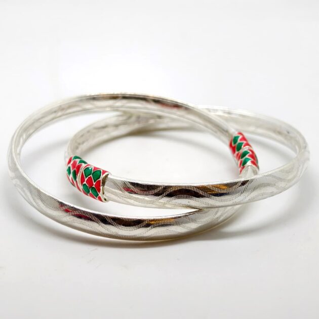 Adjustable Silver Bangles - Image 3