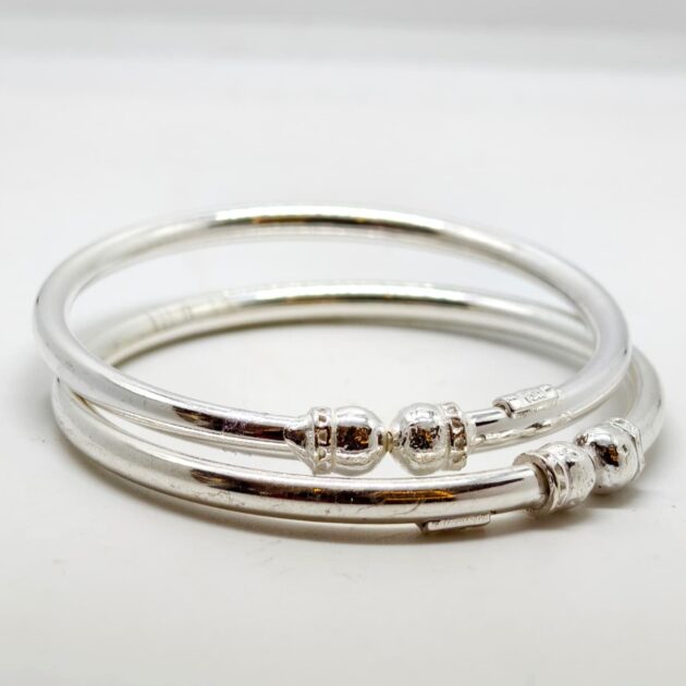 Textured Silver Bangles