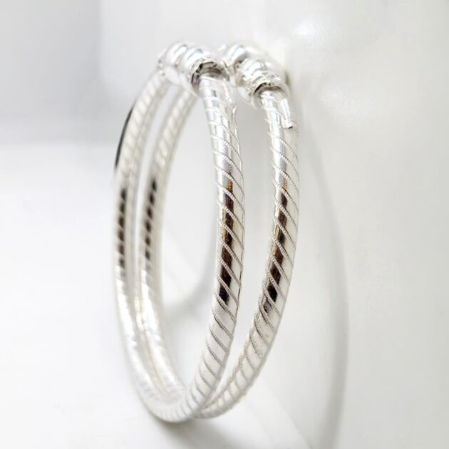 Textured Silver Kada - Image 2