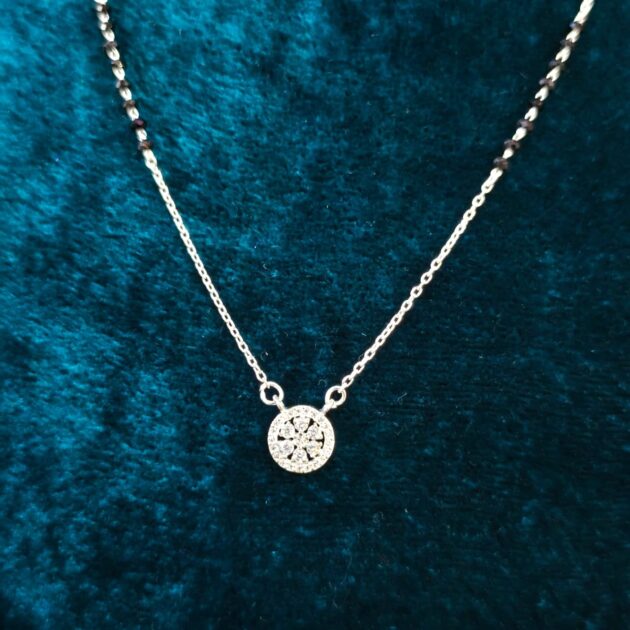 Trinity Diamond Silver Mangalsutra - Image 2