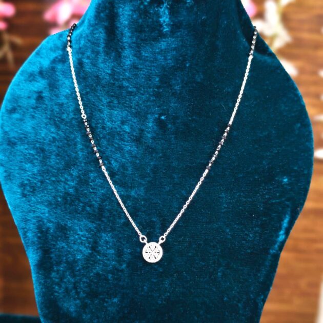 Trinity Diamond Silver Mangalsutra