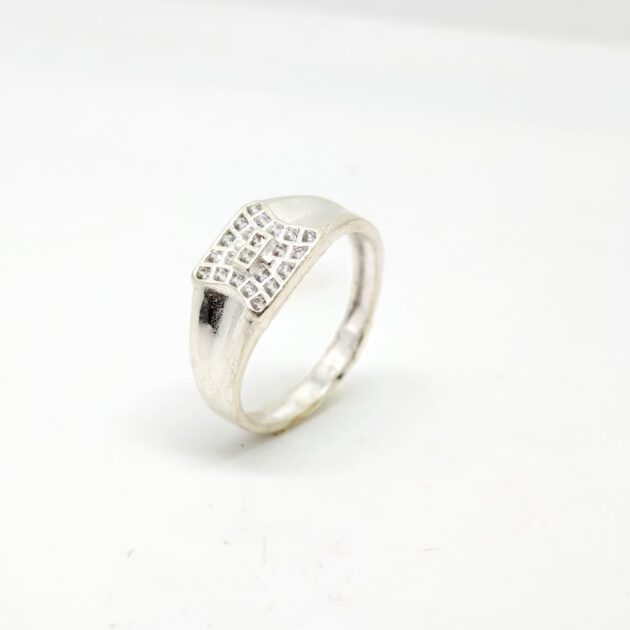 Auric Curve Silver Ring - Image 3