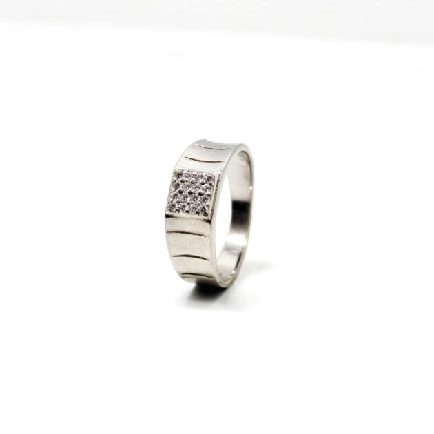 Crystal Tide Silver Ring