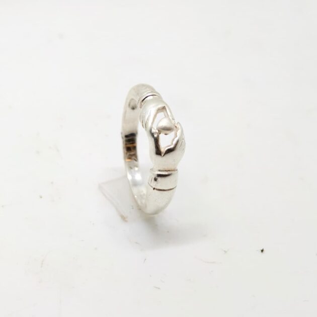 Embrace Heart Silver Ring