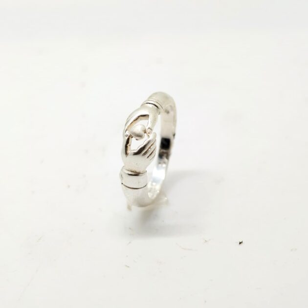 Embrace Heart Silver Ring - Image 2