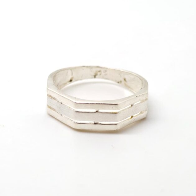 Luna Plain Silver Ring - Image 3
