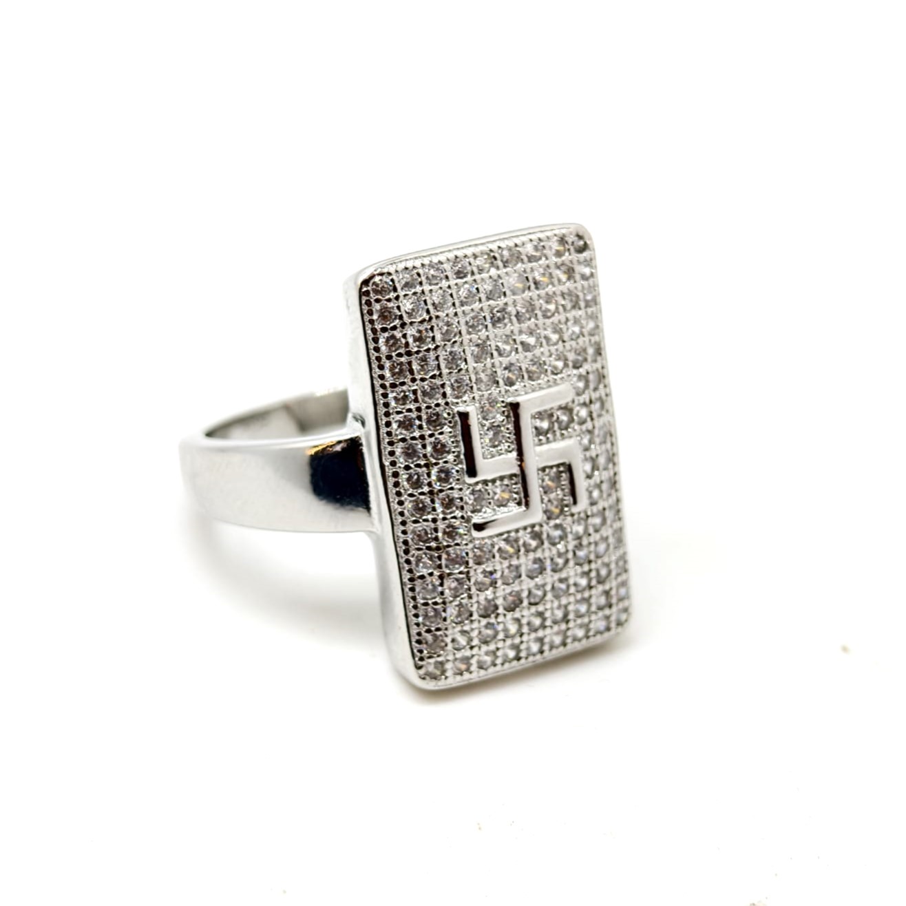 Shubh Aarambh Swastik Silver Ring